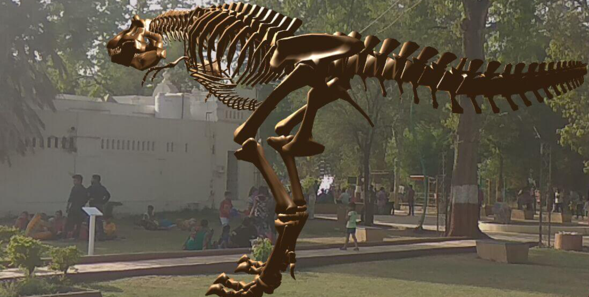 T Rex Skeleton in AR